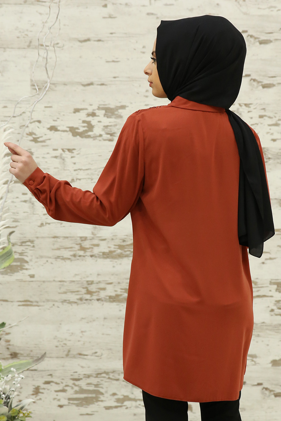 BRICK COLOR TUNIC BRICK COLOR TUNIC